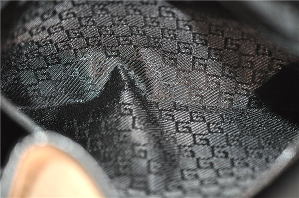 Authentic GUCCI Jackie Shoulder Hand Bag Canvas Leather 0013306 Black 2756E