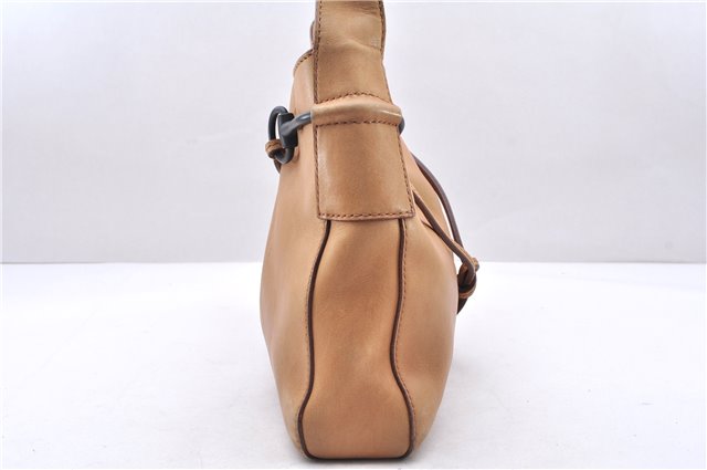 Authentic GUCCI Horsebit Shoulder Hand Bag Purse Leather 101975 Beige 2757E
