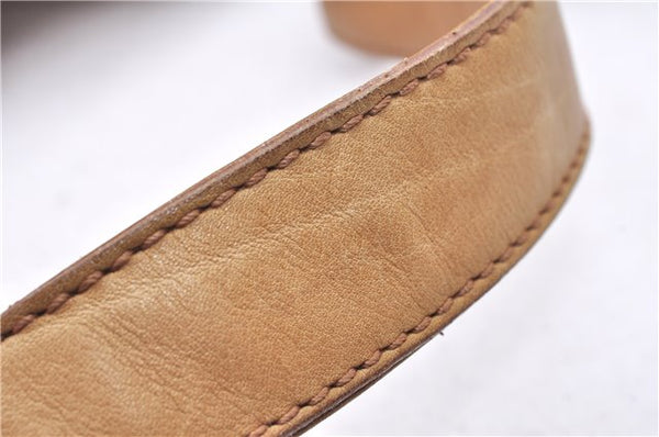 Authentic GUCCI Horsebit Shoulder Hand Bag Purse Leather 101975 Beige 2757E