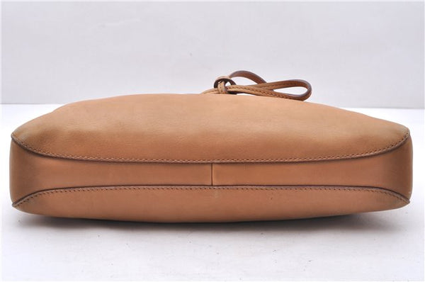Authentic GUCCI Horsebit Shoulder Hand Bag Purse Leather 101975 Beige 2757E