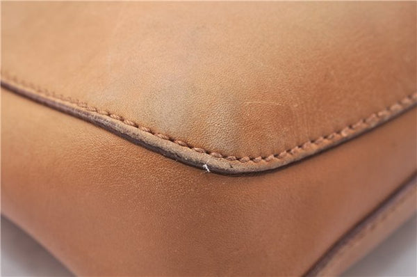 Authentic GUCCI Horsebit Shoulder Hand Bag Purse Leather 101975 Beige 2757E