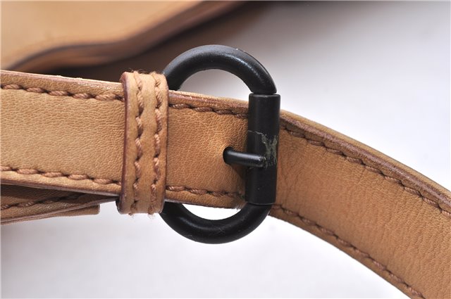 Authentic GUCCI Horsebit Shoulder Hand Bag Purse Leather 101975 Beige 2757E