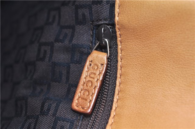 Authentic GUCCI Horsebit Shoulder Hand Bag Purse Leather 101975 Beige 2757E