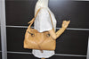 Authentic GUCCI Horsebit Shoulder Hand Bag Purse Leather 101975 Beige 2757E