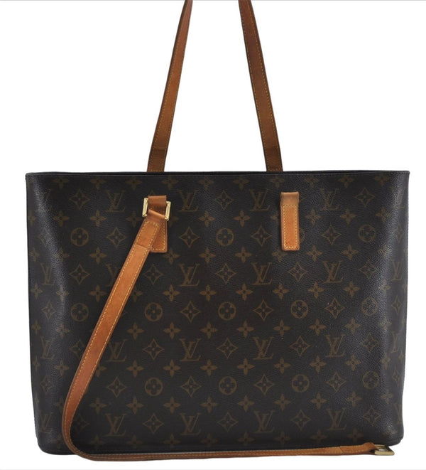 Authentic Louis Vuitton Monogram Luco Shoulder Tote Bag M51155 LV Junk 2758D