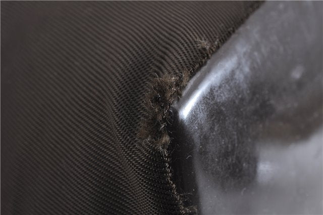 Authentic GUCCI Bamboo Vintage Shoulder Hand Bag Purse Nylon Enamel Brown 2758E