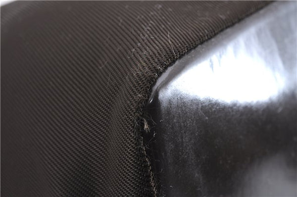 Authentic GUCCI Bamboo Vintage Shoulder Hand Bag Purse Nylon Enamel Brown 2758E