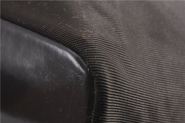 Authentic GUCCI Bamboo Vintage Shoulder Hand Bag Purse Nylon Enamel Brown 2758E