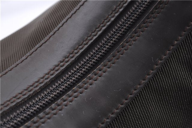 Authentic GUCCI Bamboo Vintage Shoulder Hand Bag Purse Nylon Enamel Brown 2758E