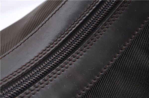 Authentic GUCCI Bamboo Vintage Shoulder Hand Bag Purse Nylon Enamel Brown 2758E