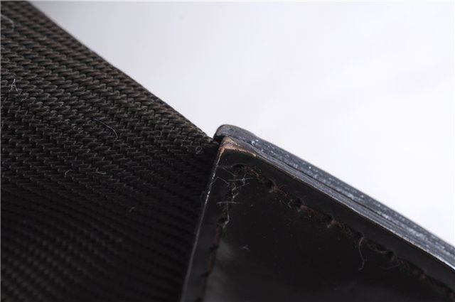 Authentic GUCCI Bamboo Vintage Shoulder Hand Bag Purse Nylon Enamel Brown 2758E