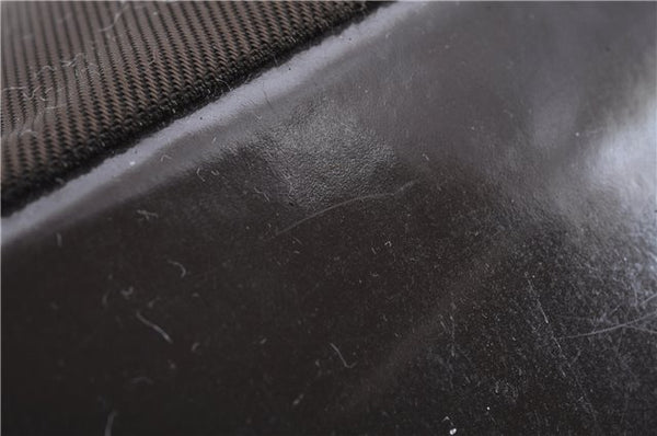 Authentic GUCCI Bamboo Vintage Shoulder Hand Bag Purse Nylon Enamel Brown 2758E