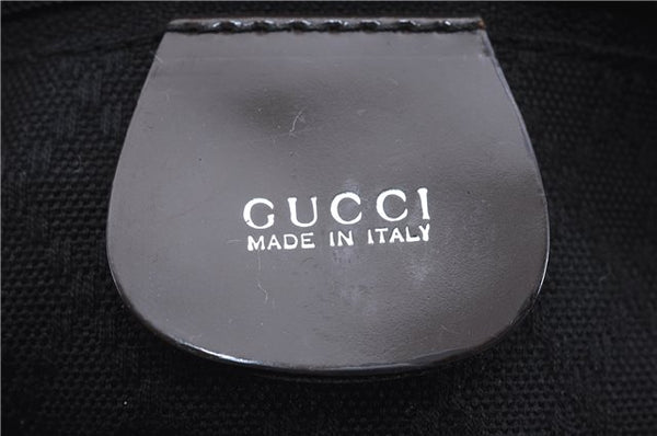 Authentic GUCCI Bamboo Vintage Shoulder Hand Bag Purse Nylon Enamel Brown 2758E