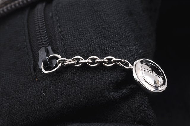 Authentic GUCCI Bamboo Vintage Shoulder Hand Bag Purse Nylon Enamel Brown 2758E