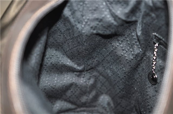 Authentic GUCCI Bamboo Vintage Shoulder Hand Bag Purse Nylon Enamel Brown 2758E