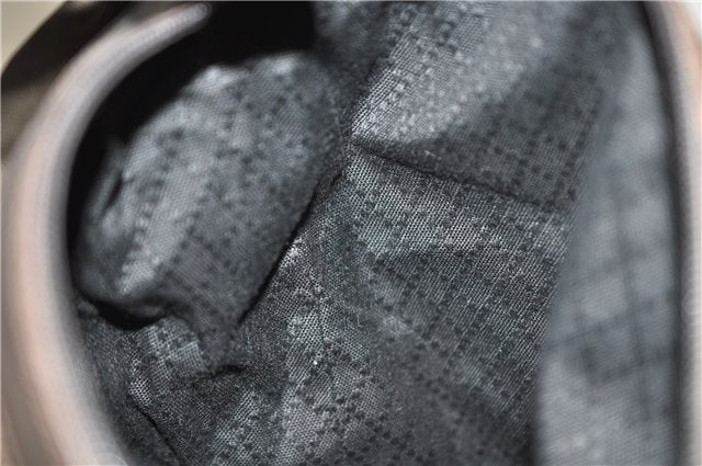 Authentic GUCCI Bamboo Vintage Shoulder Hand Bag Purse Nylon Enamel Brown 2758E