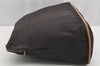 Authentic HERMES Bolide Pouch TGM Clutch Bag Canvas Leather Brown 2759I