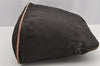 Authentic HERMES Bolide Pouch TGM Clutch Bag Canvas Leather Brown 2759I