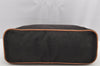 Authentic HERMES Bolide Pouch TGM Clutch Bag Canvas Leather Brown 2759I