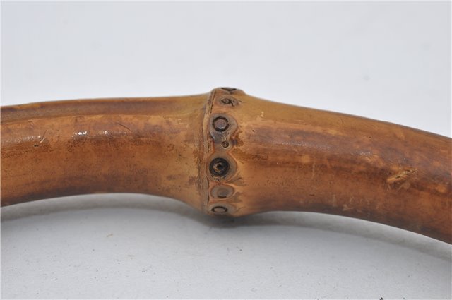 Authentic GUCCI Bamboo Vintage 2Way Shoulder Tote Bag Nylon Leather Black 2760E