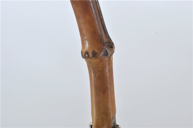 Authentic GUCCI Bamboo Vintage 2Way Shoulder Tote Bag Nylon Leather Black 2760E