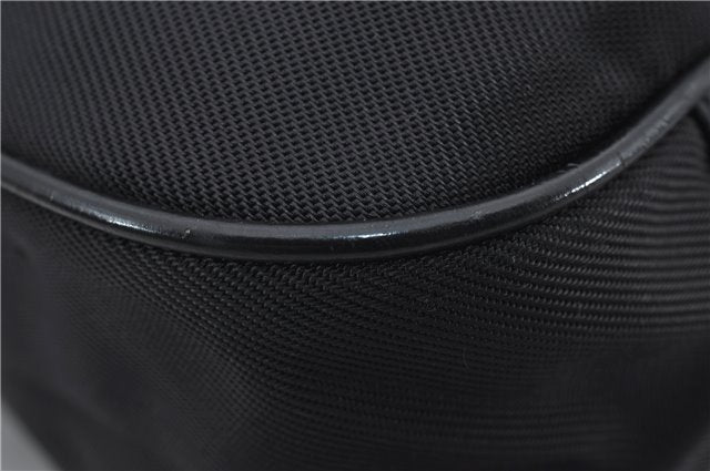 Authentic GUCCI Bamboo Vintage 2Way Shoulder Tote Bag Nylon Leather Black 2760E