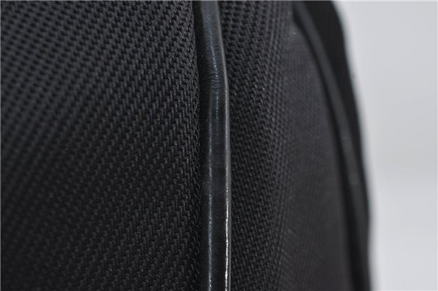 Authentic GUCCI Bamboo Vintage 2Way Shoulder Tote Bag Nylon Leather Black 2760E