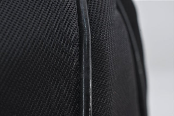 Authentic GUCCI Bamboo Vintage 2Way Shoulder Tote Bag Nylon Leather Black 2760E