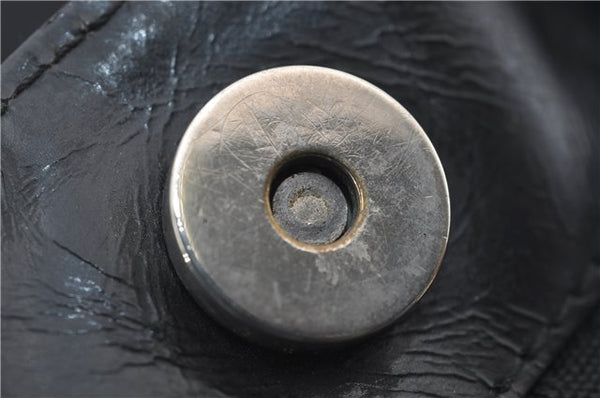 Authentic GUCCI Bamboo Vintage 2Way Shoulder Tote Bag Nylon Leather Black 2760E