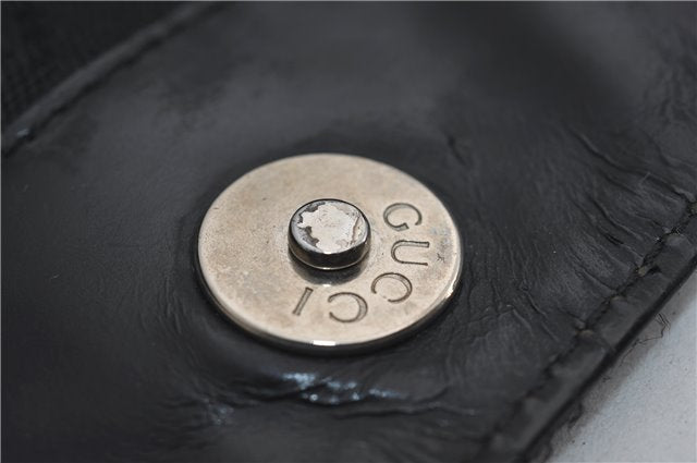 Authentic GUCCI Bamboo Vintage 2Way Shoulder Tote Bag Nylon Leather Black 2760E