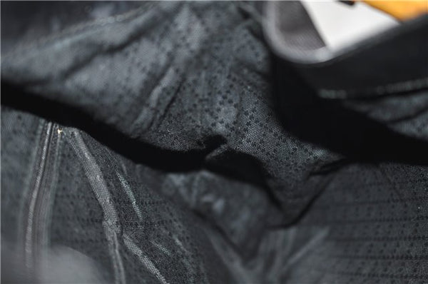 Authentic GUCCI Bamboo Vintage 2Way Shoulder Tote Bag Nylon Leather Black 2760E