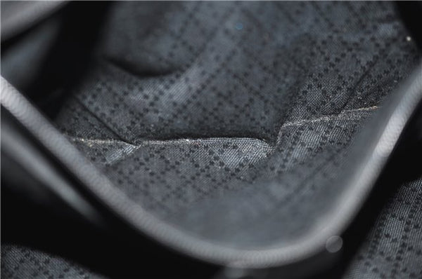 Authentic GUCCI Bamboo Vintage 2Way Shoulder Tote Bag Nylon Leather Black 2760E