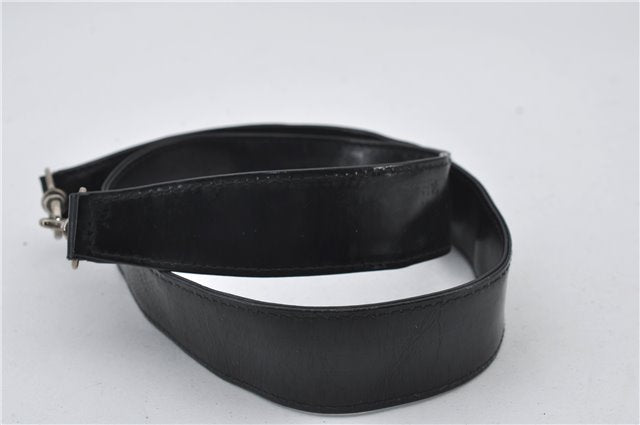 Authentic GUCCI Bamboo Vintage 2Way Shoulder Tote Bag Nylon Leather Black 2760E