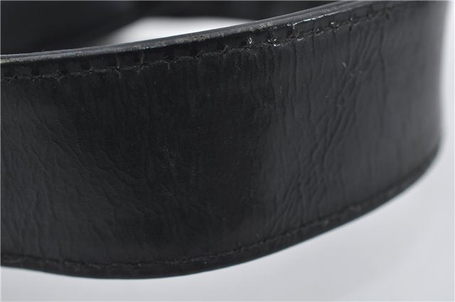 Authentic GUCCI Bamboo Vintage 2Way Shoulder Tote Bag Nylon Leather Black 2760E