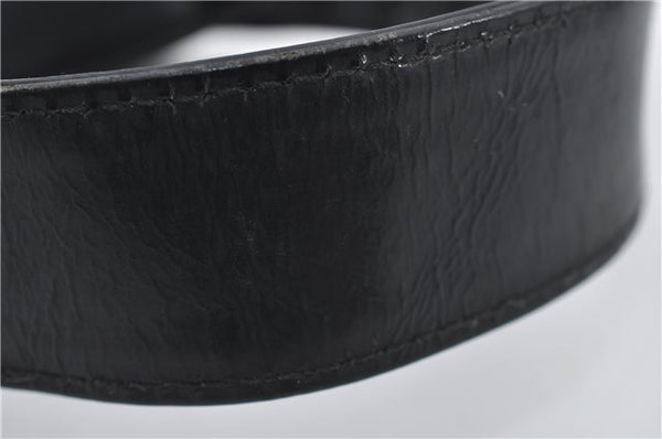 Authentic GUCCI Bamboo Vintage 2Way Shoulder Tote Bag Nylon Leather Black 2760E