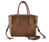 Authentic PRADA Leather Nappa 2Way Shoulder Tote Bag Purse Brown 2760I