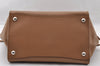 Authentic PRADA Leather Nappa 2Way Shoulder Tote Bag Purse Brown 2760I