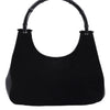 Authentic GUCCI Bamboo Shoulder Hand Bag Purse Suede Leather 0013739 Black 2761E