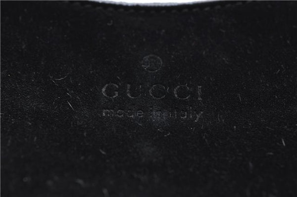 Authentic GUCCI Bamboo Shoulder Hand Bag Purse Suede Leather 0013739 Black 2761E