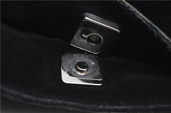 Authentic GUCCI Bamboo Shoulder Hand Bag Purse Suede Leather 0013739 Black 2761E