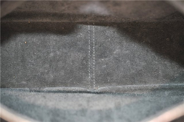 Authentic GUCCI Bamboo Shoulder Hand Bag Purse Suede Leather 0013739 Black 2761E