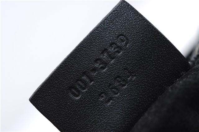 Authentic GUCCI Bamboo Shoulder Hand Bag Purse Suede Leather 0013739 Black 2761E