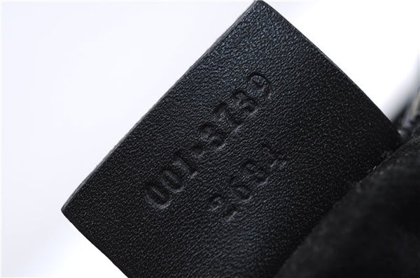 Authentic GUCCI Bamboo Shoulder Hand Bag Purse Suede Leather 0013739 Black 2761E