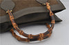 Authentic GUCCI Bamboo Vintage Hand Tote Bag Suede Leather Khaki Green 2762E