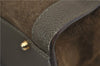 Authentic GUCCI Bamboo Vintage Hand Tote Bag Suede Leather Khaki Green 2762E