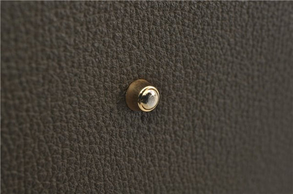 Authentic GUCCI Bamboo Vintage Hand Tote Bag Suede Leather Khaki Green 2762E