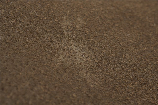 Authentic GUCCI Bamboo Vintage Hand Tote Bag Suede Leather Khaki Green 2762E