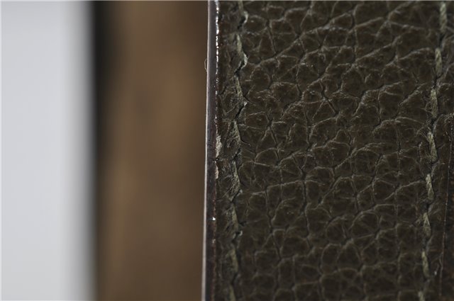 Authentic GUCCI Bamboo Vintage Hand Tote Bag Suede Leather Khaki Green 2762E