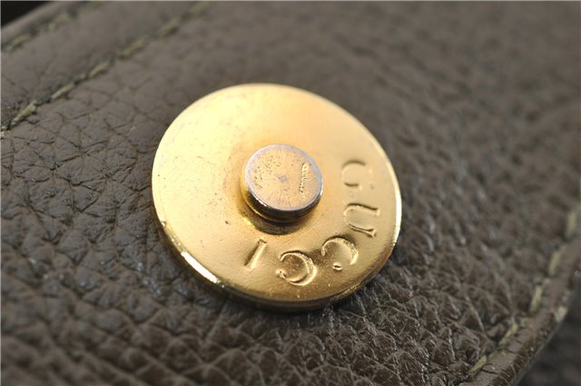 Authentic GUCCI Bamboo Vintage Hand Tote Bag Suede Leather Khaki Green 2762E