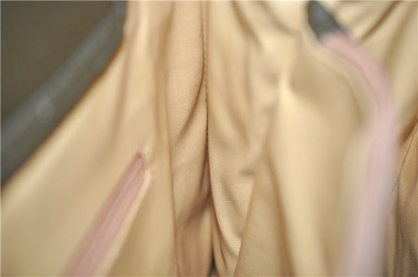 Authentic GUCCI Bamboo Vintage Hand Tote Bag Suede Leather Khaki Green 2762E